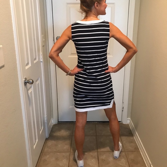 Nautica navy striped mini dress xs - Picture 2 of 6